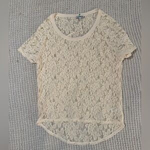 Express Cream Lace Blouse